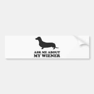 Adesivo Para Carro Pergunte-Me Sobre Meu Wiener
