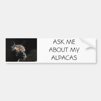 ADESIVO PARA CARRO PERGUNTE-ME SOBRE OS MEUS ALPACAS