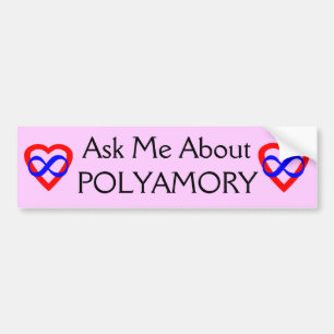 Adesivo Para Carro Pergunte-me sobre Polyamory
