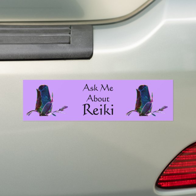 Adesivo Para Carro Pergunte-me sobre Reiki  (No carro)