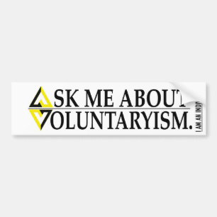 ADESIVO PARA CARRO PERGUNTE-ME SOBRE VOLUNTARYISM