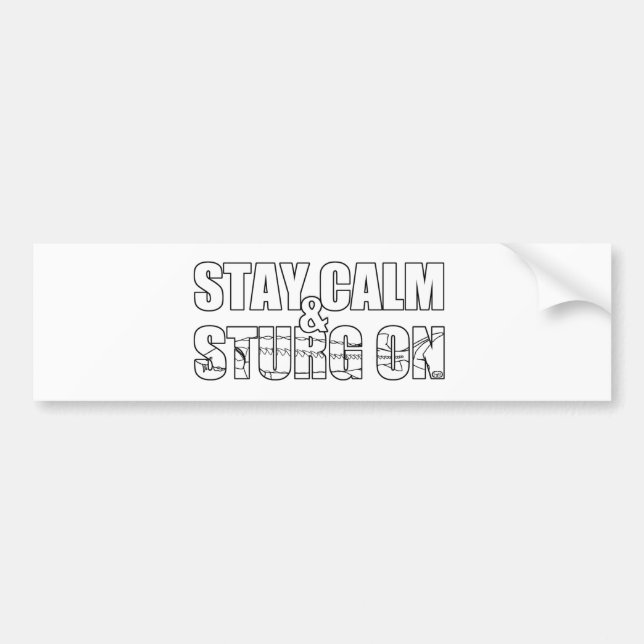 Adesivo Para Carro Permaneça a calma & o Sturg sobre - lago Sturg - (Frente)