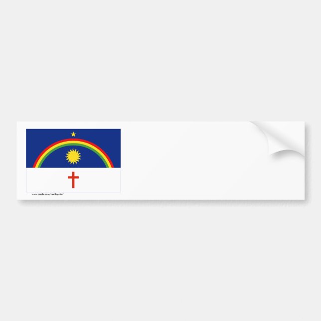 Adesivo Para Carro Pernambuco, bandeira de Brasil (Frente)