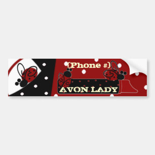 Adesivo Para Carro Personalize Avon Lady Bumper Sticker