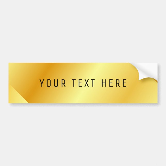 Adesivo Para Carro Personalize Seu Texto Aqui, Faux Dourado Modelo (Frente)