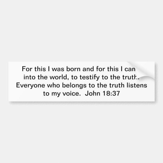 Adesivo Para Carro Pertença à verdade (Frente)