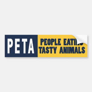 Adesivo Para Carro Pessoas de PETA que comem animais