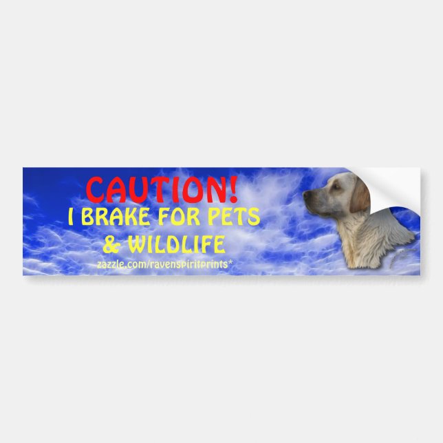 Adesivo Para Carro Pet & Willife Safety Bumper Sticker (Frente)