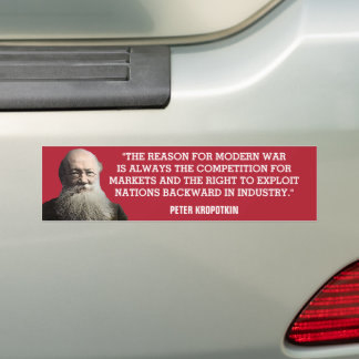 Adesivo Para Carro Peter Kropotkin War Quote Bumper Sticker