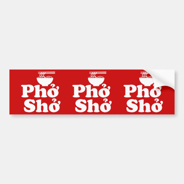 Adesivo Para Carro Phở Shở (Frente)