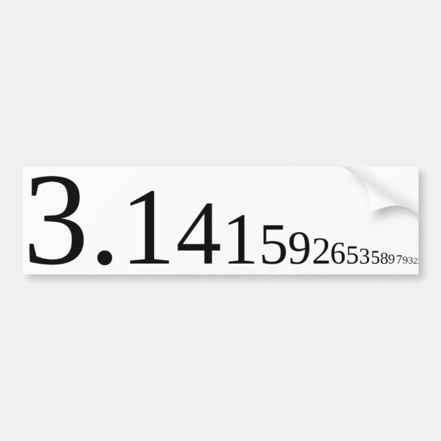 Adesivo Para Carro Pi - 3.14... (Frente)
