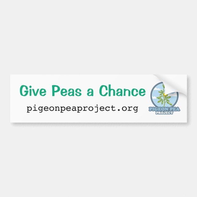 Adesivo Para Carro Pigeon Pea Project Bumper Sticker (Frente)