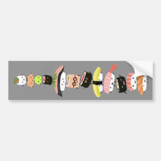 Adesivo Para Carro Pilha de Sushi - Uma Torre Feliz de Amigos Kawaii