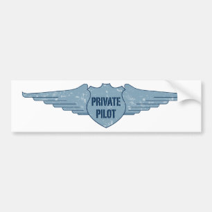 Adesivo Para Carro Piloto privado Blue Wings