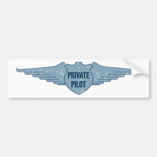 Adesivo Para Carro Piloto privado Blue Wings (Frente)