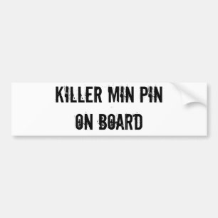 Adesivo Para Carro PIN do MINUTO do ASSASSINO A BORDO do autocolante