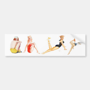 Adesivo Para Carro Pin-up Girls Bumper Sticker