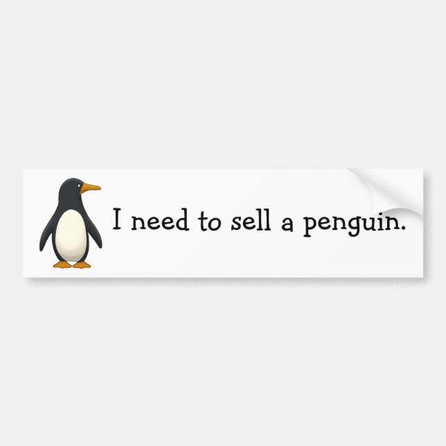 Adesivo Para Carro Pinguim (Frente)