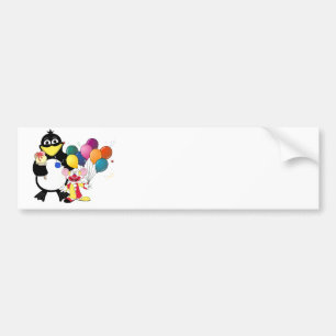 Adesivo Para Carro Pinguim engraçado e desenho de palhaços