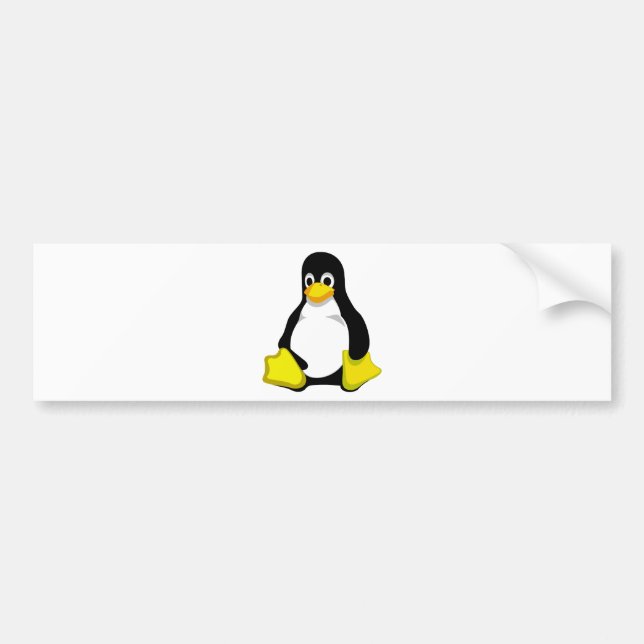 Adesivo Para Carro Pinguim Linux Tux (Frente)