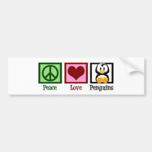 Adesivo Para Carro Pinguins de Amor pela Paz