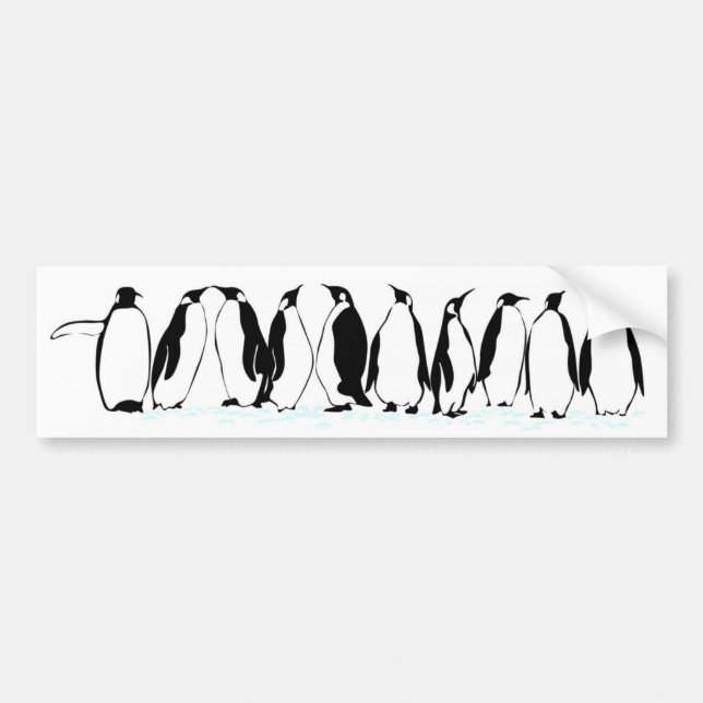 Adesivo Para Carro Pinguins na parada (Frente)