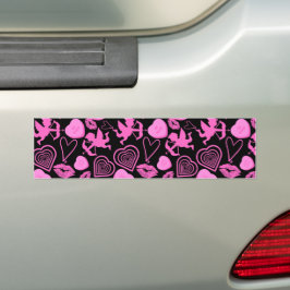 Adesivo Para Carro Pink Valentine's Pattern