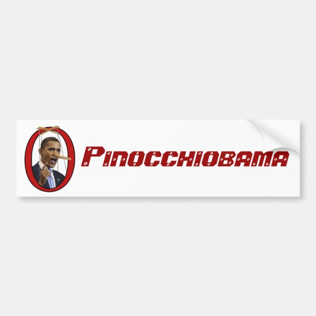 Adesivo Para Carro Pinocchiobama Bumper Sticker (Frente)