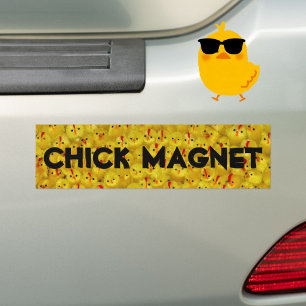 Adesivo Para Carro Pintinhos Amarelos da Piada MAGNET de PINTINHO Eng