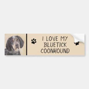 Adesivo Para Carro Pintura de Connhound Bluetick - Cachorro Original