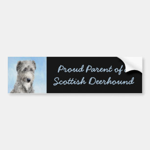 Adesivo Para Carro Pintura de Deerhound Escocês - Ar Cachorro Origin