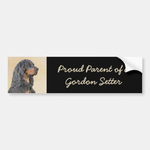 Adesivo Para Carro Pintura de Gordon Setter - Arte de Cachorro Origin
