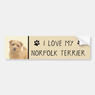 Adesivo Para Carro Pintura de Norfolk Terrier - Arte de Cachorro Orig