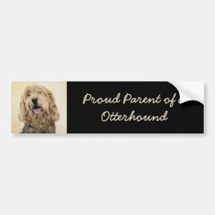 Adesivo Para Carro Pintura De Otterhound - Arte De Cão Original Boni