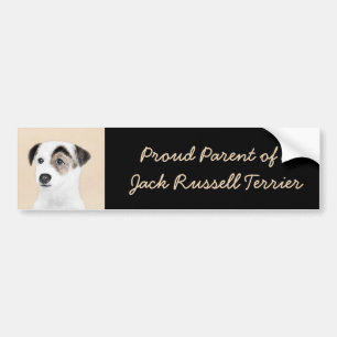 Adesivo Para Carro Pintura de Parson Jack Russell Terrier - Arte Cani