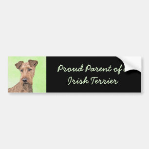 Adesivo Para Carro Pintura de Terrier irlandesa - Arte de cachorro or