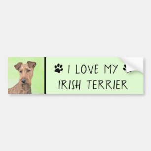 Adesivo Para Carro Pintura de Terrier irlandesa - Arte de Cão Origin