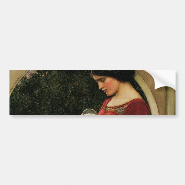 Adesivo Para Carro Pintura de Waterhouse da Mulher Cristal Ball (Frente)
