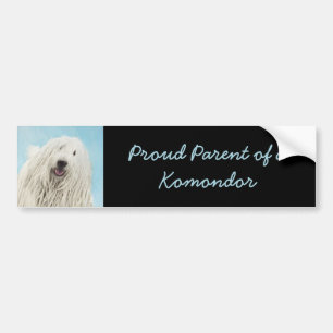Adesivo Para Carro Pintura Komondor - Arte Cachorra Original