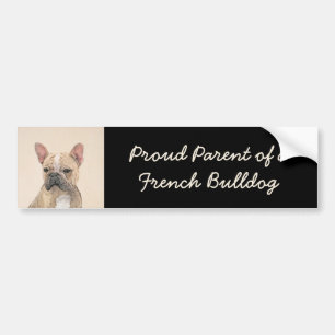 Adesivo Para Carro Pintura para o Bulldog Francês (Sable) - Fita Ori