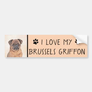 Adesivo Para Carro Pintura Suave em Bruxelas Griffon Pintura Original