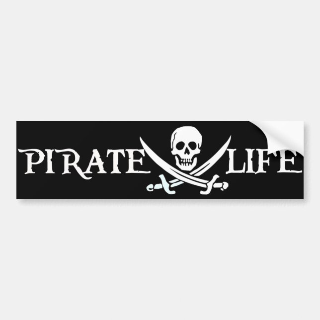 Adesivo Para Carro Piratas do caribe da vida do pirata (Frente)
