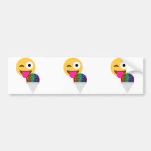 Adesivo Para Carro piscar os olhos emoji brilhante