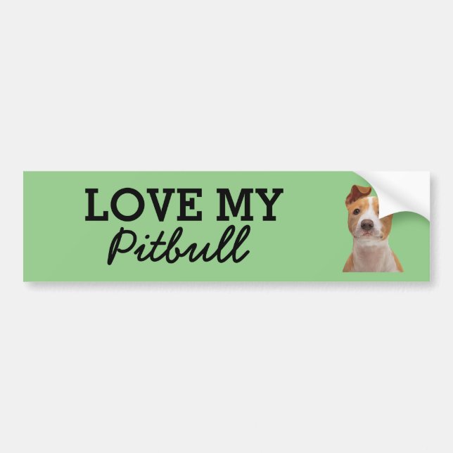 Adesivo Para Carro Pitbull bumper sticker (Frente)
