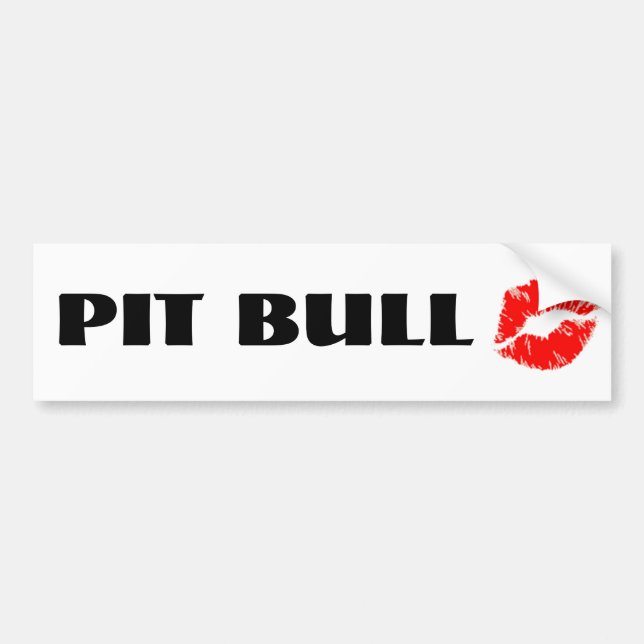 Adesivo Para Carro Pitbull com batom - O ORIGINAL (Frente)
