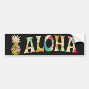 Adesivo Para Carro PixDezines Aloha Abacaxi