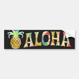 Adesivo Para Carro PixDezines Aloha Abacaxi