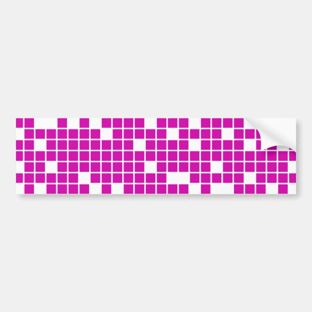 Adesivo Para Carro Pixéis cor-de-rosa (Frente)