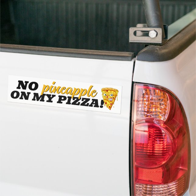 Adesivo Para Carro Pizza Irritada de Ingrediente Personalizada (No caminhão)