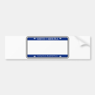 Adesivo Para Carro Placa Estadual de Licença da Carolina do Sul Vazi